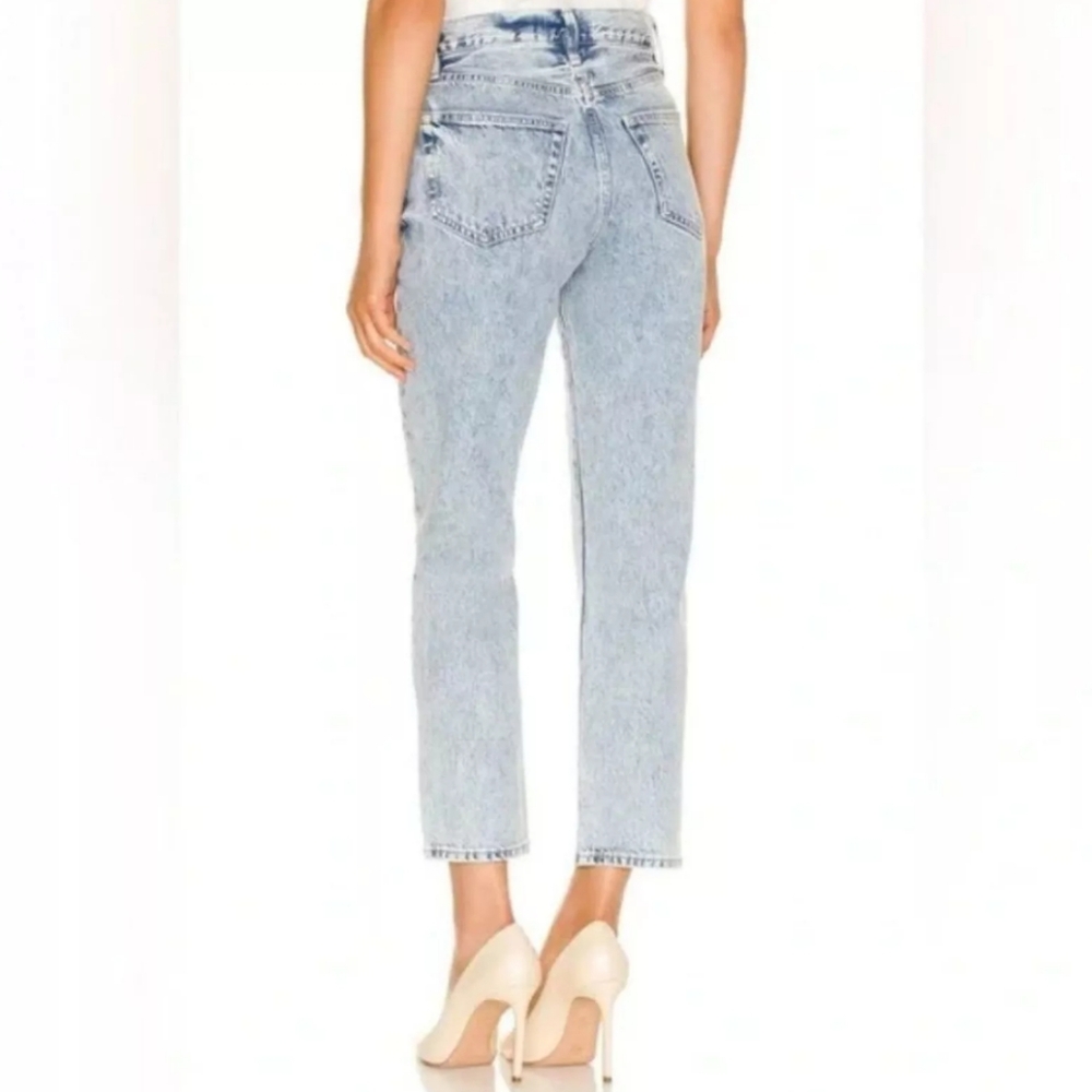 Frame Denim Le Original High Rise Slim Straight Leg Jeans 23 Blue Boho Retro - Picture 6 of 12